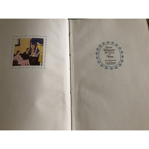 Electric Refrigerator Recipes and Menus Hardcover 1927 GE 5th Edition 1929 - Picture 2 of 12